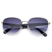 Eclipra Gradient Grey Large Full Rim Oval Sunglasses for Women — Hashtag Eyewears