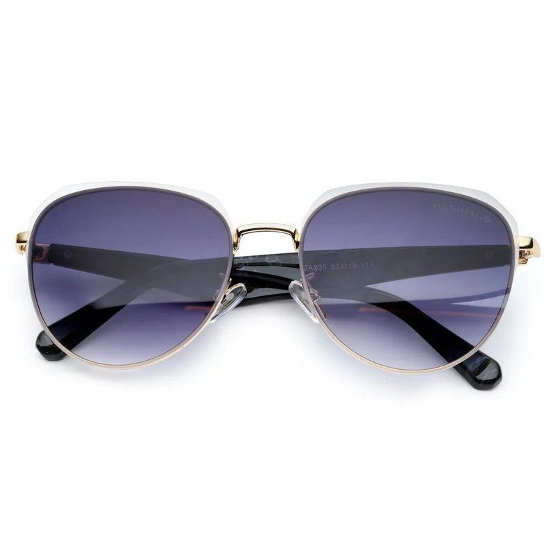 Eclipra Gradient Grey Large Full Rim Oval Sunglasses for Women — Hashtag Eyewears
