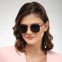 Eclipse Black Medium Full Rim Square Sunglasses for Women — Hashtag Eyewears