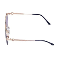 Eclipse Purple Medium Half Rim Square Sunglasses for Women — Hashtag Eyewears