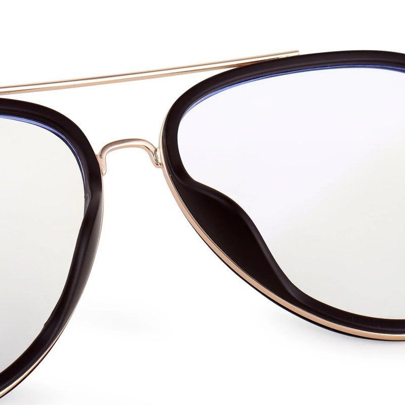 Eclipser Golden & Brown Medium Full Rim Aviator Clip-on for Men & Women — Hashtag Eyewears