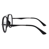 Eclipser Grey & Black Medium Full Rim Aviator Clip-on for Men & Women — Hashtag Eyewears