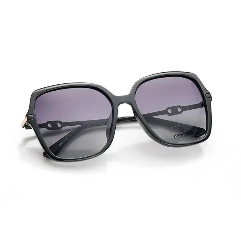 Eclipta Black Oversized Full Rim Rectangle Sunglasses for Women — Hashtag Eyewears