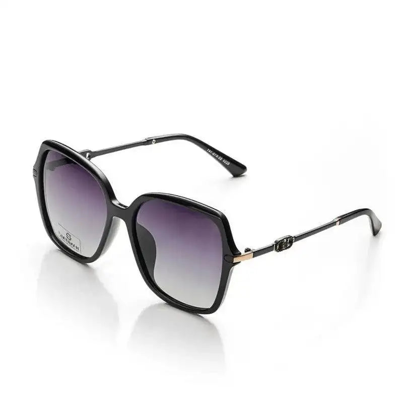 Eclipta | Black Oversized Full Rim SQUARE Sunglasses for Women [Polarized]
