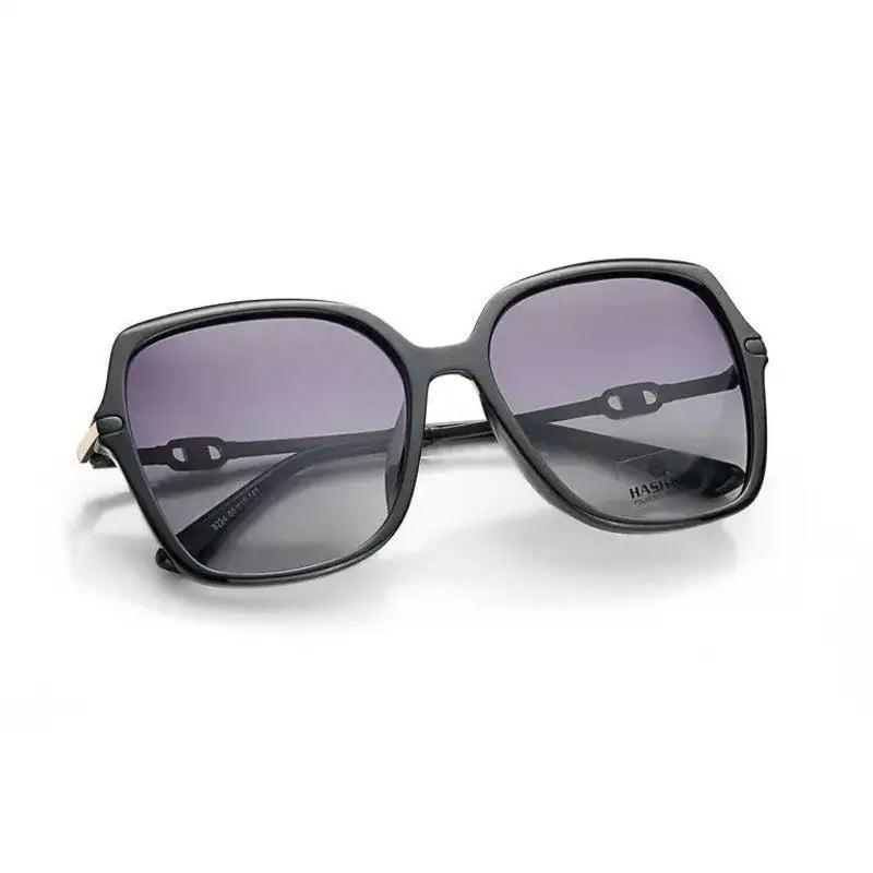 Eclipta | Black Oversized Full Rim SQUARE Sunglasses for Women [Polarized]