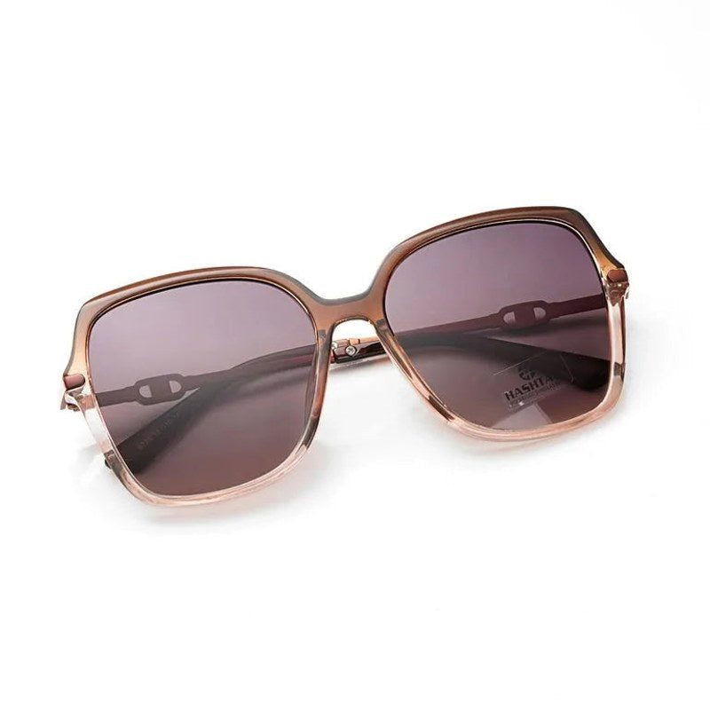 Eclipta Brown Oversized Full Rim Rectangle Sunglasses for Women — Hashtag Eyewears