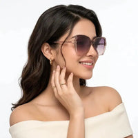 Eclipta | Brown Oversized Full Rim SQUARE Sunglasses for Women [Polarized]