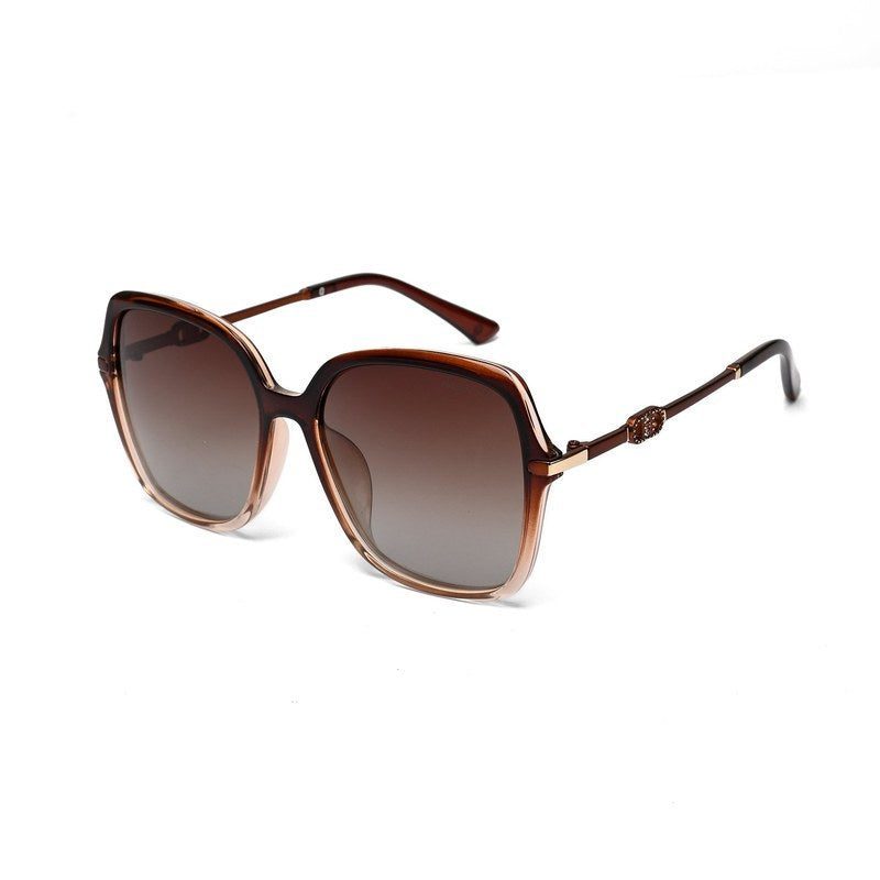Eclipta Gradient Brown Large Full Rim RECTANGLE Sunglasses for Women — Hashtag Eyewears