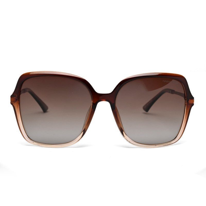 Eclipta Gradient Brown Large Full Rim RECTANGLE Sunglasses for Women — Hashtag Eyewears