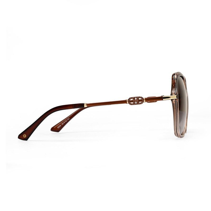 Eclipta Gradient Brown Large Full Rim RECTANGLE Sunglasses for Women — Hashtag Eyewears