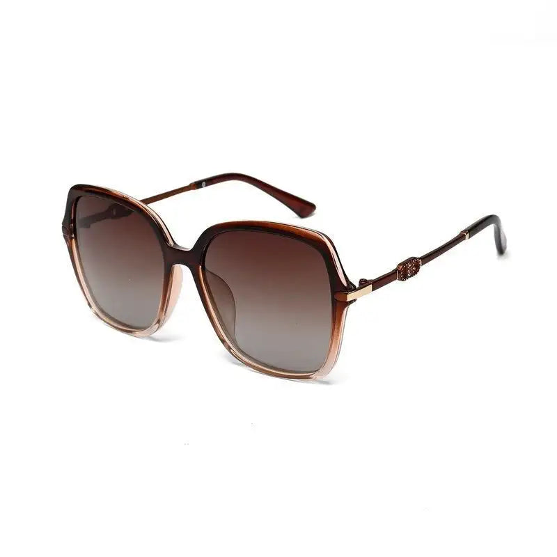 Eclipta | Gradient Brown Large Full Rim SQUARE Sunglasses for Women [Polarized]