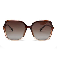 Eclipta | Gradient Brown Large Full Rim SQUARE Sunglasses for Women [Polarized]
