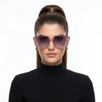 Eclipta | Purple Oversized Full Rim SQUARE Sunglasses for Women [Polarized]