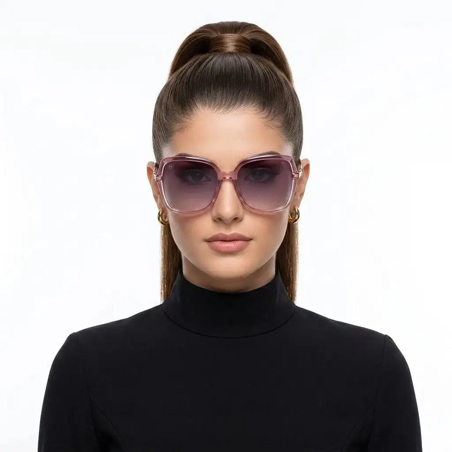 Eclipta | Purple Oversized Full Rim SQUARE Sunglasses for Women [Polarized]