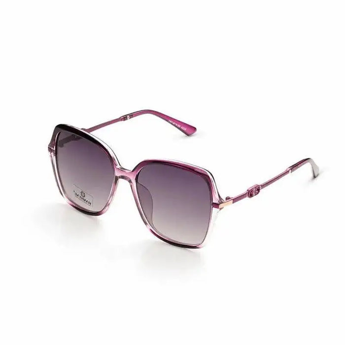 Eclipta | Purple Oversized Full Rim SQUARE Sunglasses for Women [Polarized]
