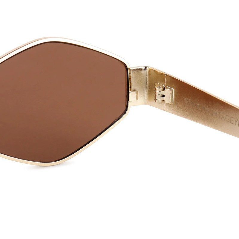 Ecliptor Brown Medium Full Rim Diamond Sunglasses for Women — Hashtag Eyewears