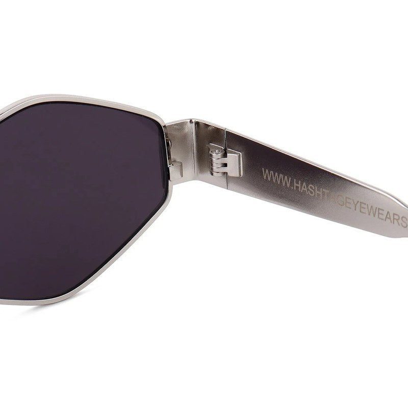 Ecliptor Silver Medium Full Rim Diamond Sunglasses for Women — Hashtag Eyewears
