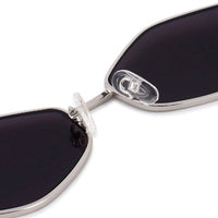 Ecliptor Silver Medium Full Rim Diamond Sunglasses for Women — Hashtag Eyewears