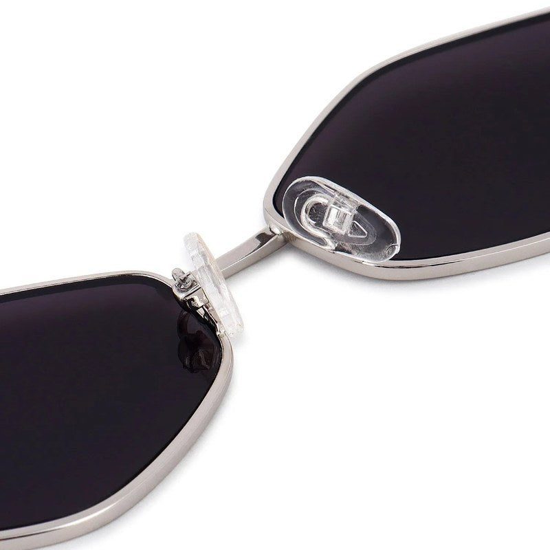 Ecliptor | Silver Medium Full Rim Diamond Sunglasses for Women [UV-protected]