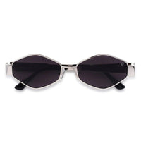 Ecliptor Silver Medium Full Rim Diamond Sunglasses for Women — Hashtag Eyewears