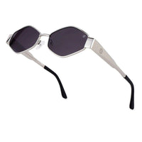 Ecliptor Silver Medium Full Rim Diamond Sunglasses for Women — Hashtag Eyewears