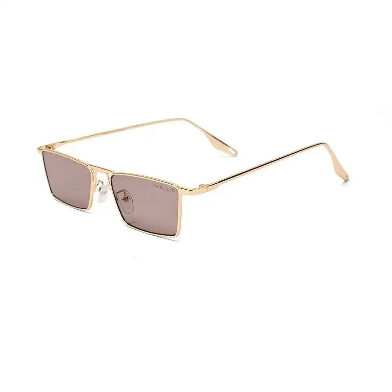 Elura | Golden Medium Full Rim RECTANGLE Sunglasses for Men & Women [UV-protected]