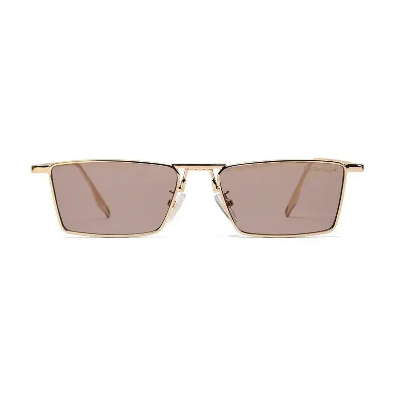 Elura | Golden Medium Full Rim RECTANGLE Sunglasses for Men & Women [UV-protected]
