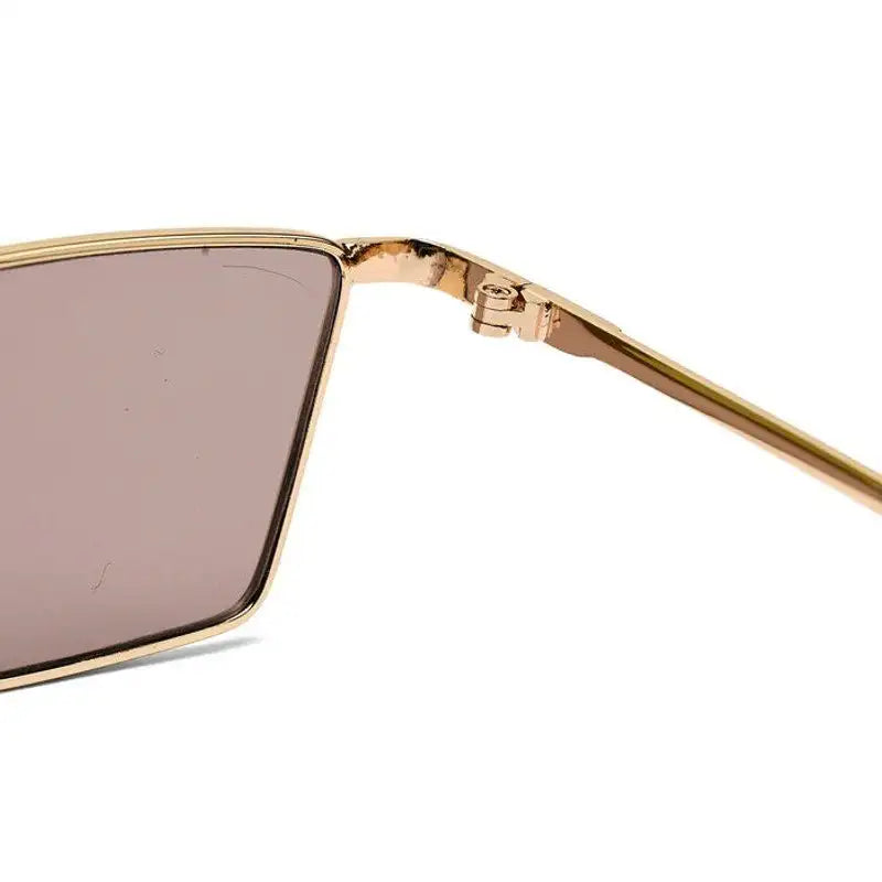 Elura | Golden Medium Full Rim RECTANGLE Sunglasses for Men & Women [UV-protected]