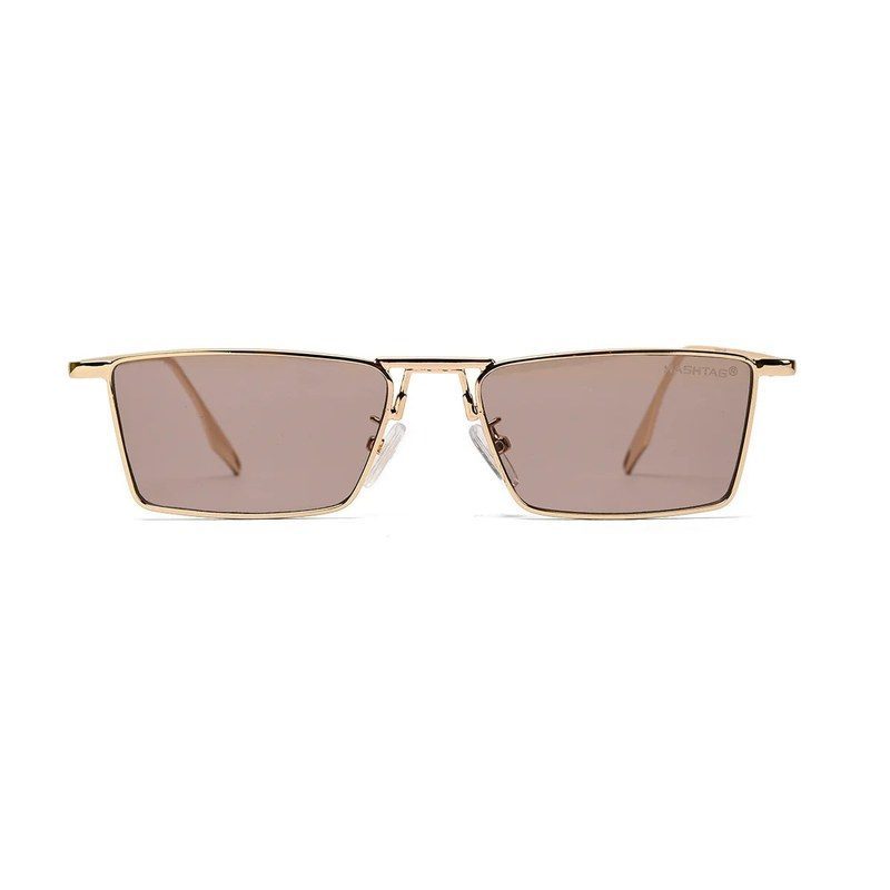 Elura Golden Medium Full Rim RECTANGLE Sunglasses for Men & Women — Hashtag Eyewears
