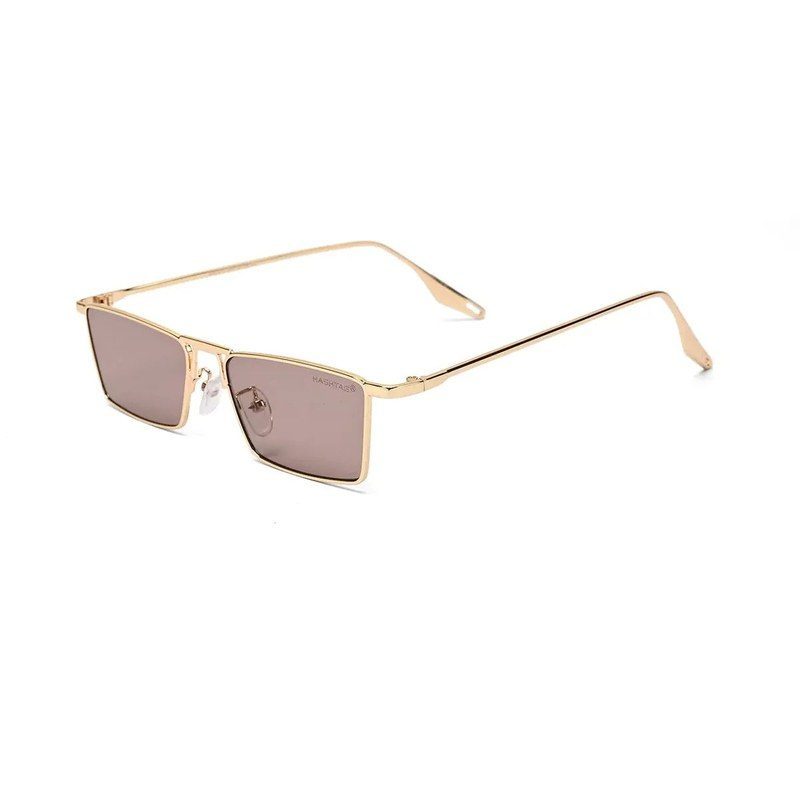 Elura Golden Medium Full Rim RECTANGLE Sunglasses for Men & Women — Hashtag Eyewears