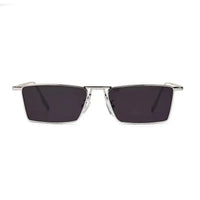 Elura | Silver Medium Full Rim RECTANGLE Sunglasses for Men & Women [UV-protected]