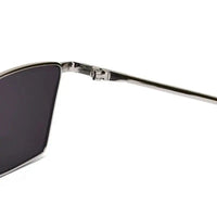 Elura | Silver Medium Full Rim RECTANGLE Sunglasses for Men & Women [UV-protected]