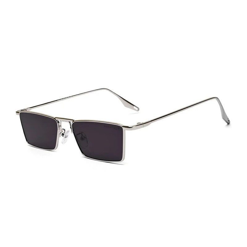 Elura Silver Medium Full Rim RECTANGLE Sunglasses for Men & Women — Hashtag Eyewears