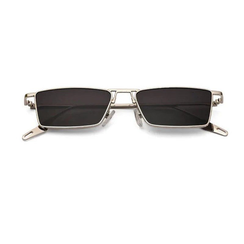 Elura Silver Medium Full Rim RECTANGLE Sunglasses for Men & Women — Hashtag Eyewears