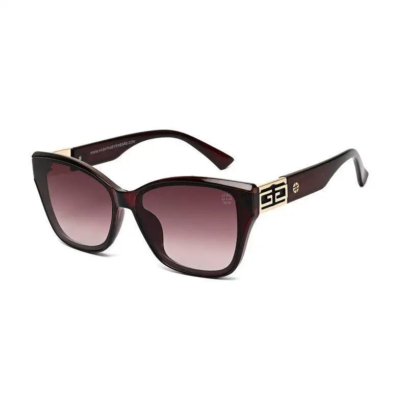 Elyra | Brown Medium Full Rim Cateye Sunglasses for Women [UV-protected]