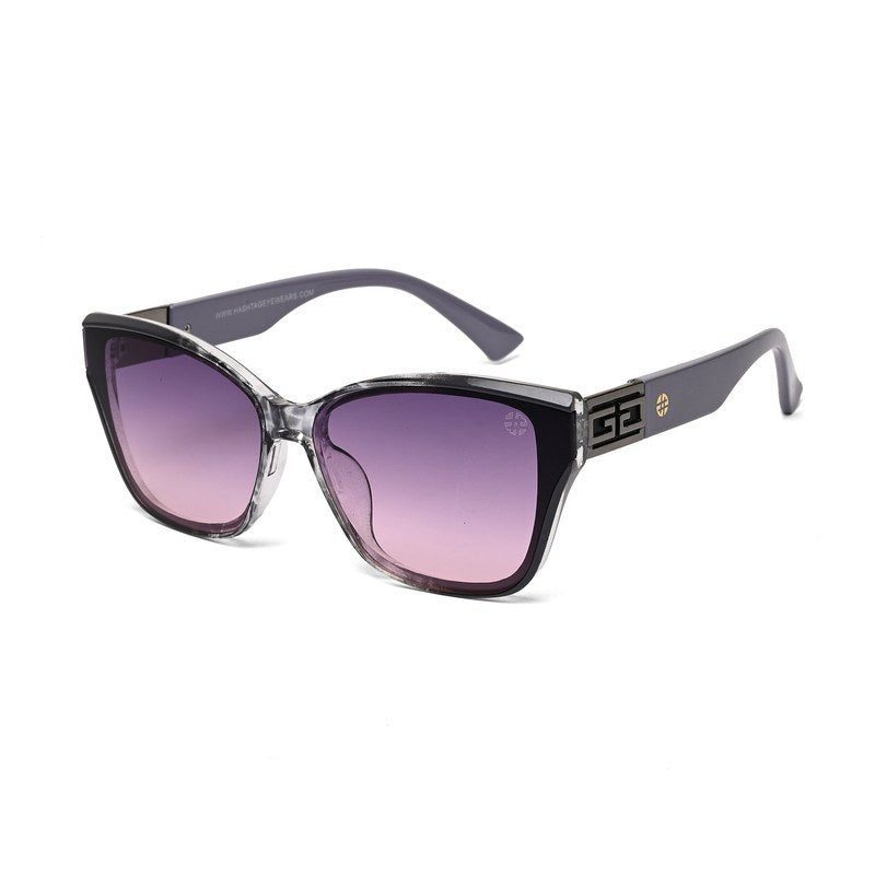 Elyra Grey Texture Medium Full Rim Cateye Sunglasses for Women — Hashtag Eyewears