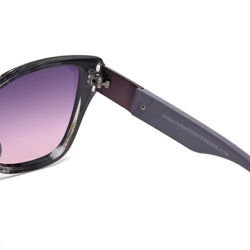 Elyra | Grey Texture Medium Full Rim Cateye Sunglasses for Women [UV-protected]