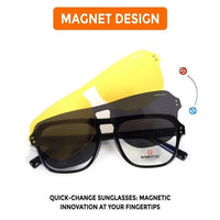 Ember Black Medium Full Rim Square Clip-on for Men & Women — Hashtag Eyewears
