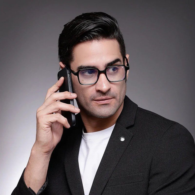 Enigma Black Medium Full Rim Square Computer Glasses for Men & Women — Hashtag Eyewears