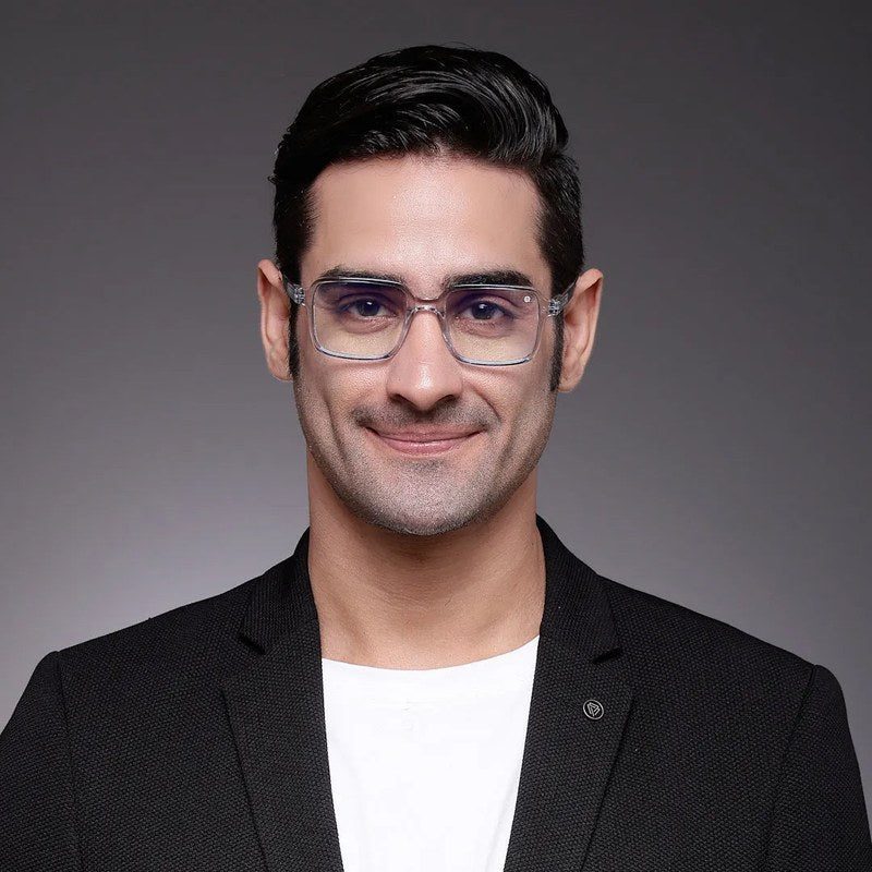 Enigma Transparent Medium Full Rim Square Computer Glasses for Men & Women — Hashtag Eyewears