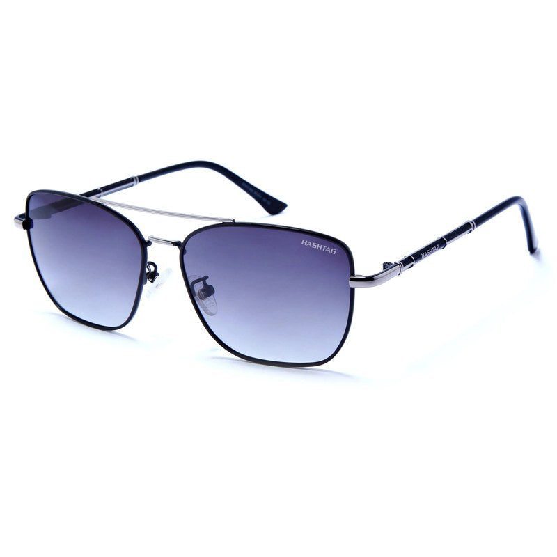 Enira Gradient Blue Large Full Rim RECTANGLE Sunglasses for Men & Women — Hashtag Eyewears