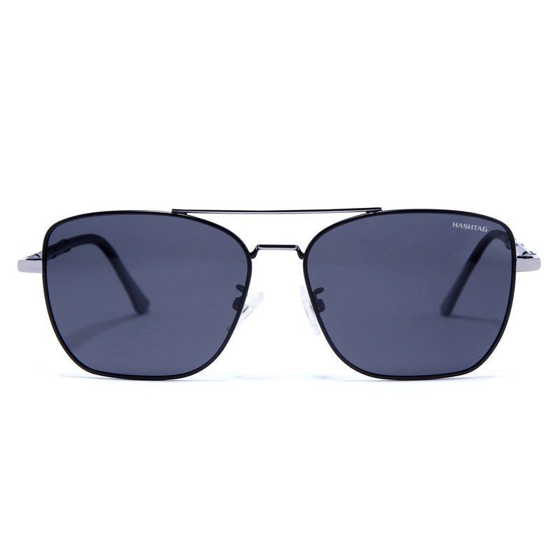 Enira Grey Large Full Rim RECTANGLE Sunglasses for Men & Women — Hashtag Eyewears