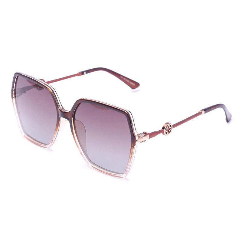 Eonara Gradient Brown Large Full Rim Square Sunglasses for Women — Hashtag Eyewears