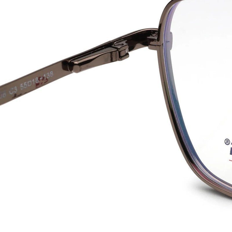 Ethra Brown Medium Full Rim Square with Spring Hinges Eyeglasses for Men & Women — Hashtag Eyewears