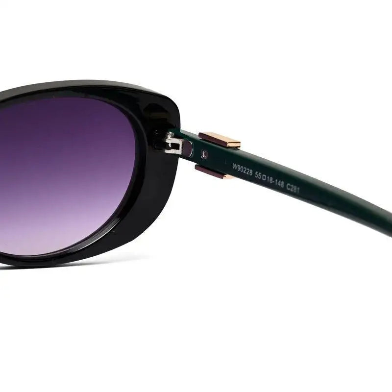 Evira | Black Large Full Rim Cateye Sunglasses for Women [UV-protected]