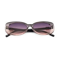 Evira | Transparent Gradient Grey Large Full Rim Cateye Sunglasses for Women [UV-protected]