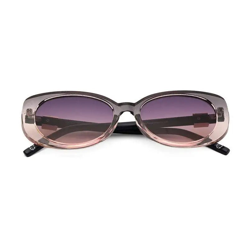 Evira | Transparent Gradient Grey Large Full Rim Cateye Sunglasses for Women [UV-protected]