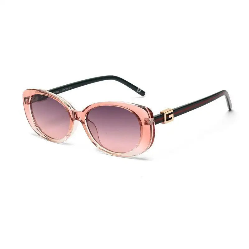 Evira | Transparent Gradient Pink Large Full Rim Cateye Sunglasses for Women [UV-protected]