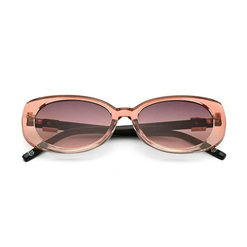 Evira | Transparent Gradient Pink Large Full Rim Cateye Sunglasses for Women [UV-protected]