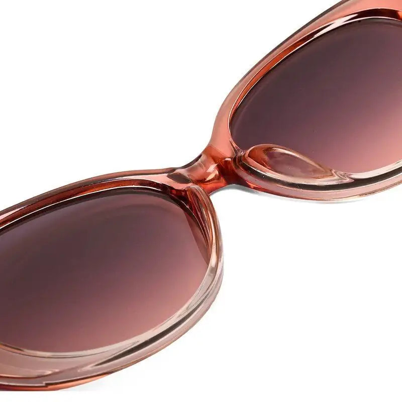 Evira | Transparent Gradient Pink Large Full Rim Cateye Sunglasses for Women [UV-protected]